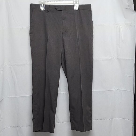 Louis Raphael Rosso Mens Dress Pants 38 X 29 Classic Wrinkle Free Easy Care Gray - Picture 1 of 15